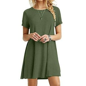 Cute Olive T-Shirt Dress
